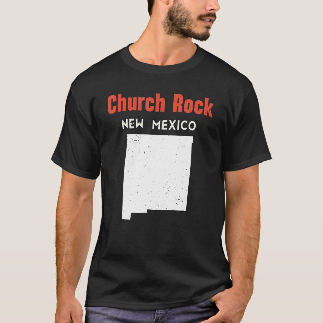 T-shirt Church Rock Usa State America Travel New Mexican N (Devant)