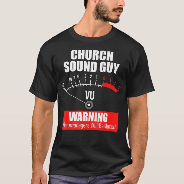 T-shirt Church Sound Guy Muted Audio Tech Ingénieur (Devant)