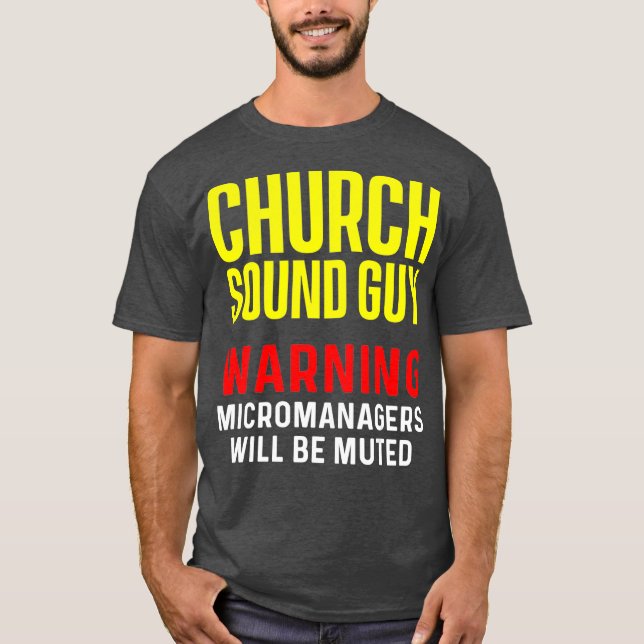 T-shirt Church Sound Guy Muted Audio Tech Ingénieur (Devant)