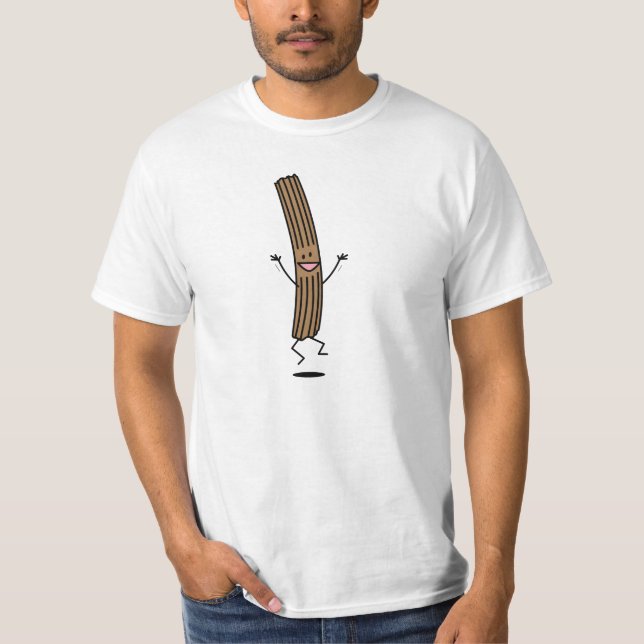 T-shirt Churro sautant encourageant (Devant)