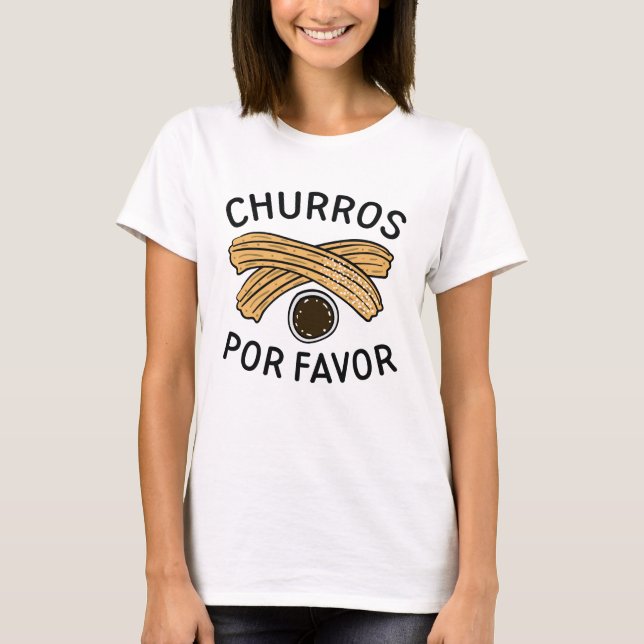 T-shirt Churros Por Favor (Devant)