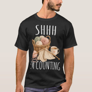 T-shirt Chut Je Compte Humour Tricot Crochet Drôle