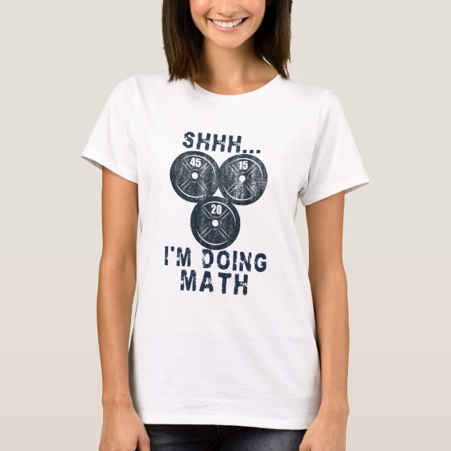 T-shirt chut je fais des maths drôle amateur de maths plaq (Devant)