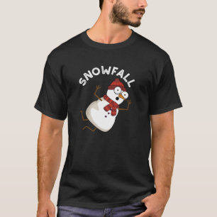 T-shirt Chute de neige amusante Plume de neige foncé BG