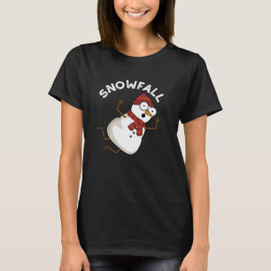 T-shirt Chute de neige amusante Plume de neige foncé BG
