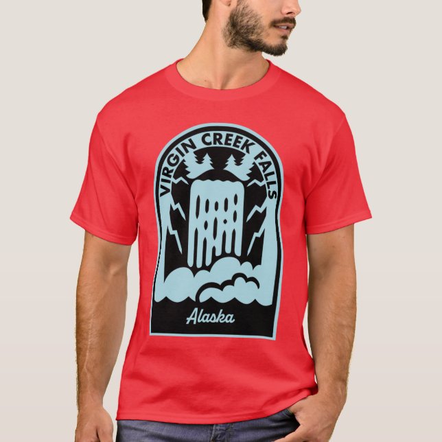 T-shirt Chute de Virgin Creek Alaska (Devant)
