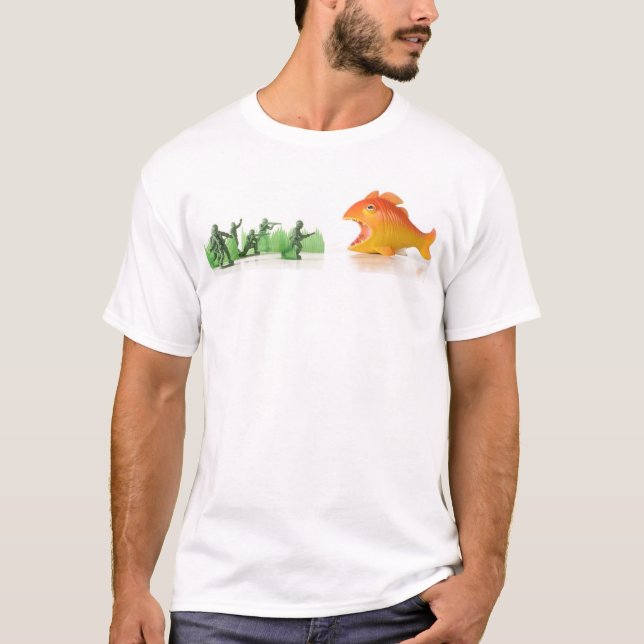 T-shirt chute des poissons oranges géants (Devant)