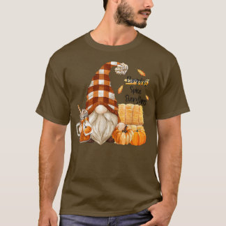 T-shirt Chute Gnome Citrouille épices Tout mignon Gnome Ha