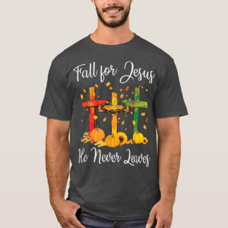 T-shirt Chute Pour Jésus Il N'A Jamais Feuille Prières Arb
