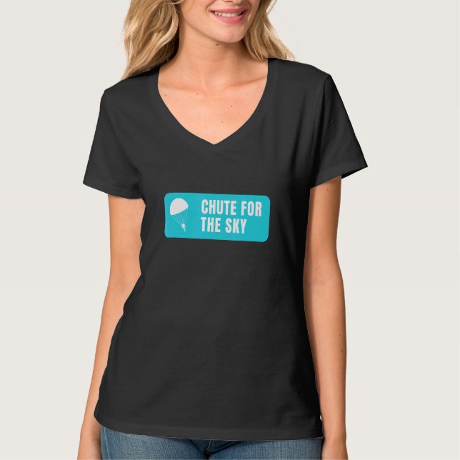 T-shirt Chute Pour Le Parachute Sky (Devant)