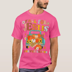 T-shirt Chute super Rétro Pour Jésus Il N'A Jamais Feuille