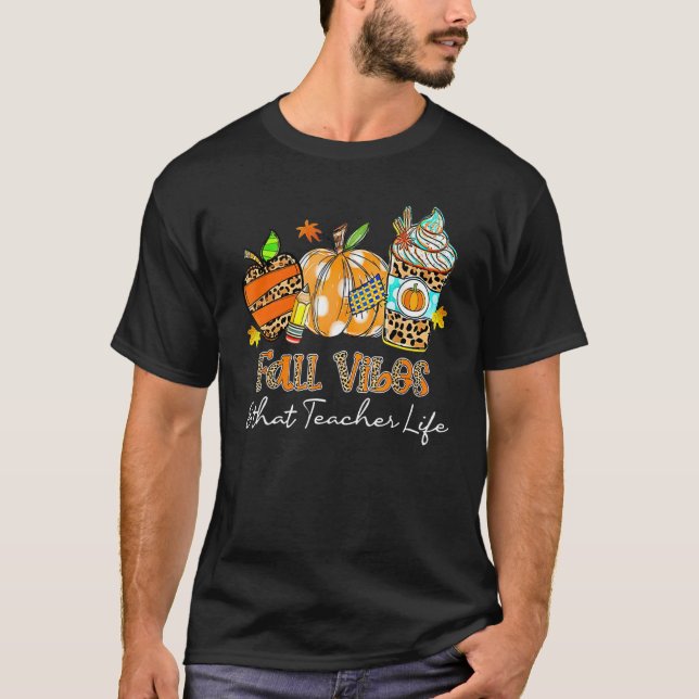 T-shirt Chute Vibes Et Que Professeur Citrouille Épices De (Devant)