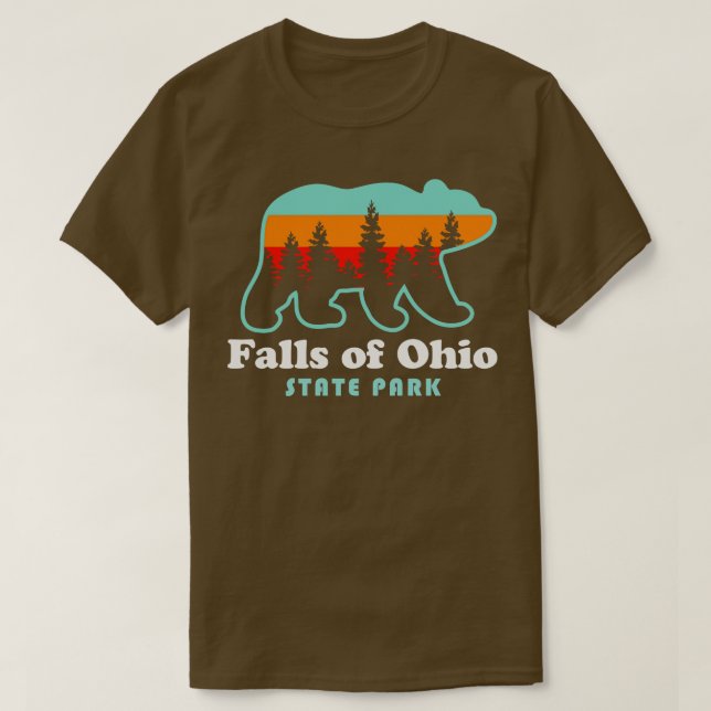 T-shirt Chutes d'Ohio State Park Bear sville Indiana (Design devant)