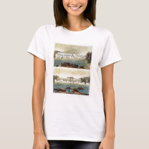 T-shirt Chutes du Niagara, 1818 (gravure de couleur)