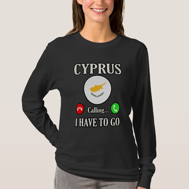 T-shirt Chypre appelle, je dois partir (Devant)