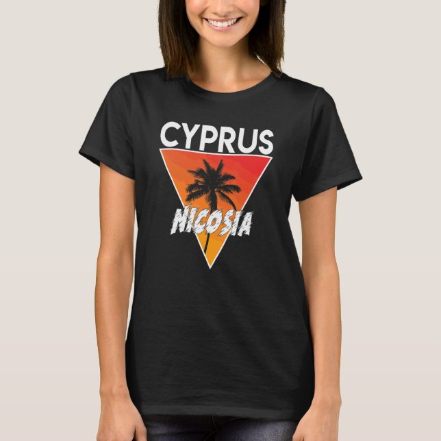 T-shirt Chypre aux couleurs ensoleillées (Devant)