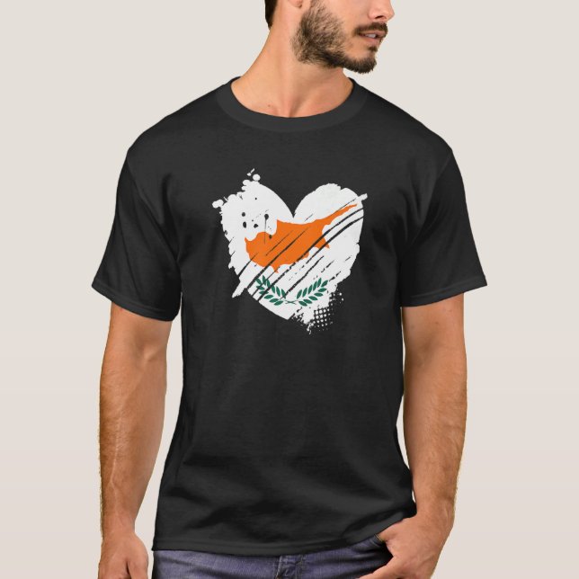 T-shirt Chypre Drapeau J'aime Chypre C'est dans mon ADN po (Devant)