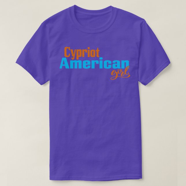 T-shirt Chypriote américaine fille 3 (Design devant)