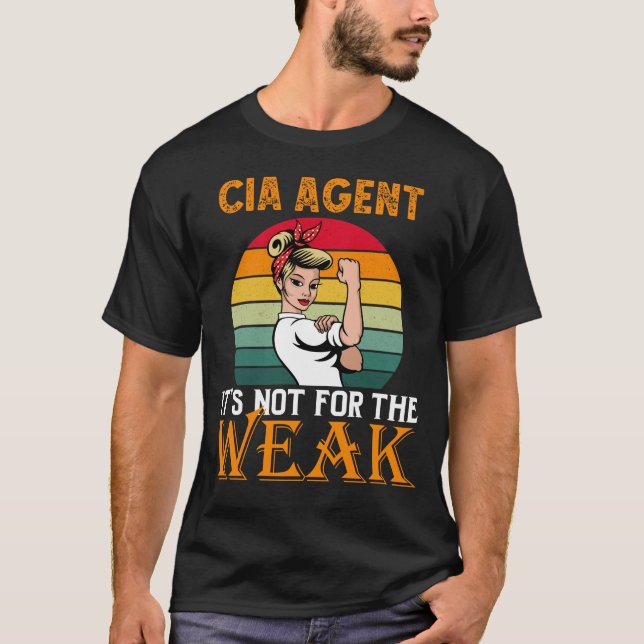 T-shirt Cia Agent C'est pour le faible (Devant)
