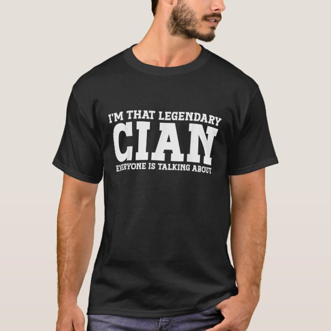 T-shirt Cian Nom personnel Prénom Funny Cian (Devant)