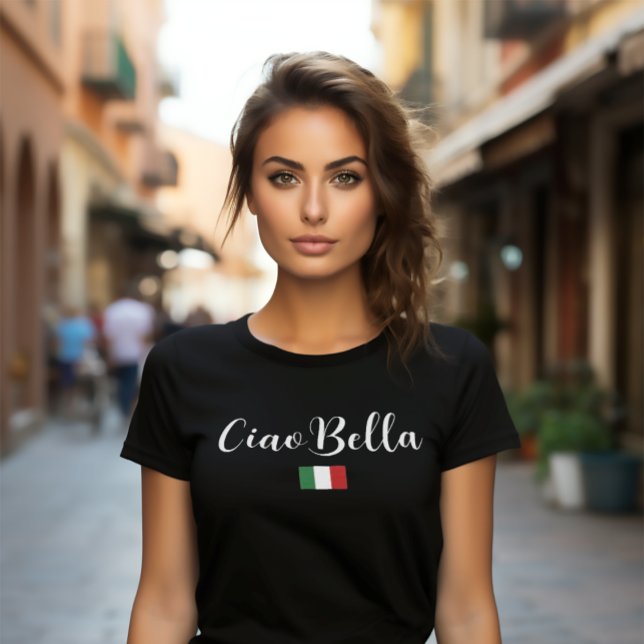 T-shirt Ciao Bella salue : Inspiré par l'italien (Créateur téléchargé)