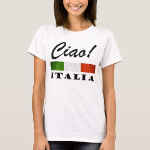 T-shirt Ciao ! Drapeau rouge blanc vert de l'Italie