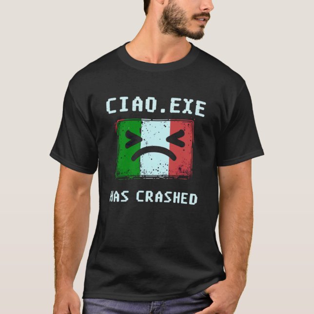 T-shirt Ciao.exe a planté drôle écran bleu design tech (Devant)