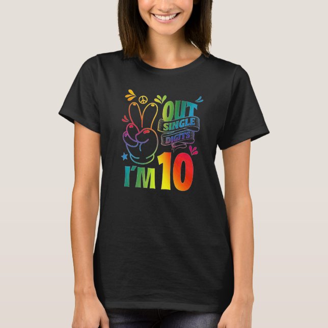 T-shirt Ciao les chiffres simples j'ai 10 ans (Devant)