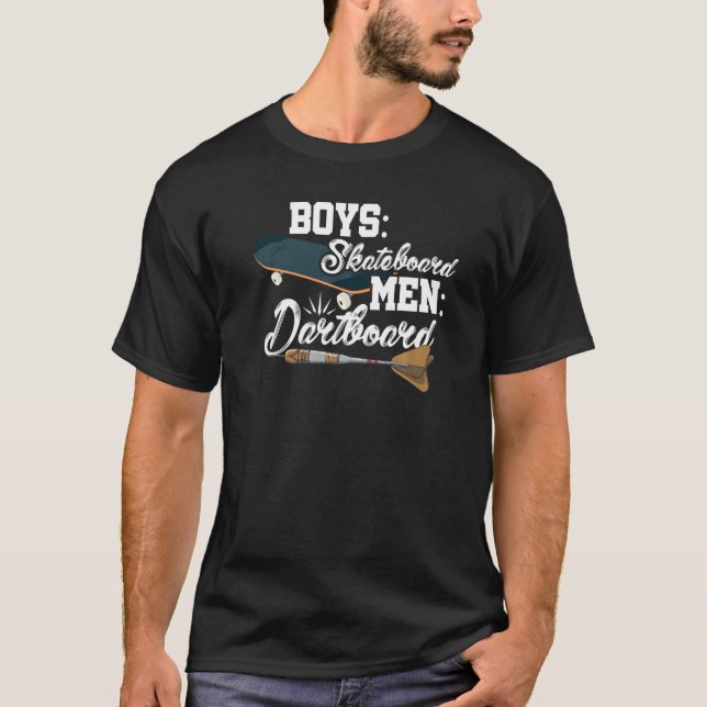 T-shirt Cible de fléchettes pour hommes planche à roulette (Devant)