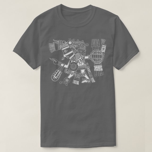 T-shirt Cible de la divinité Maya Guerrier Tezcatlipoca Az (Design devant)