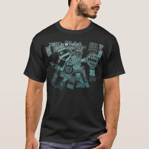 T-shirt Cible de la divinité Maya Guerrier Tezcatlipoca Az