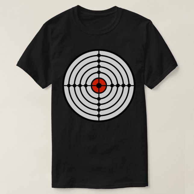 T-shirt Cible de tir avec Red Bullseye (Design devant)