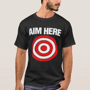 T-shirt Cible Ici Tir À L'Arc Fosses À L'Archer Chasseur H