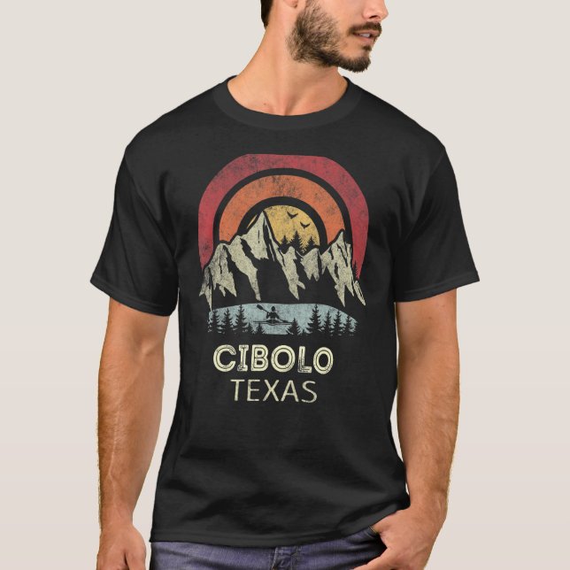 T-shirt Cibolo Texas Mountain Sunset Sunrise Kayaking (Devant)