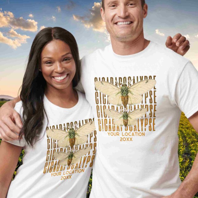 T-shirt Cicada Cicadapocalypse 2024 Lieu personnalisé (Créateur téléchargé)