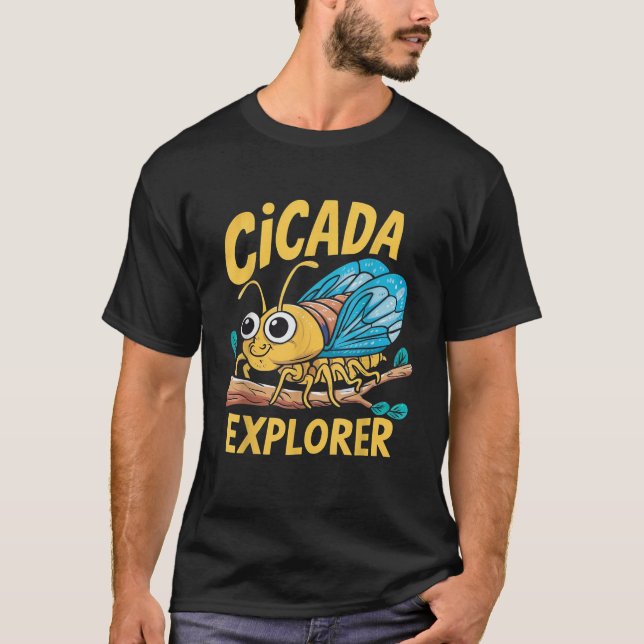 T-shirt Cicada Explorer mignon été Bug Aventure Enfants Am (Devant)