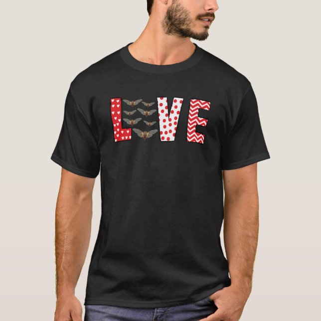 T-shirt Cicada Valentines Day Love Valentine Cute Hearts (Devant)