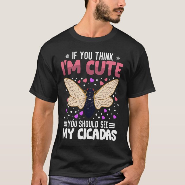 T-shirt Cicadas Heart Valentine's Day Animal For Womens Ki (Devant)