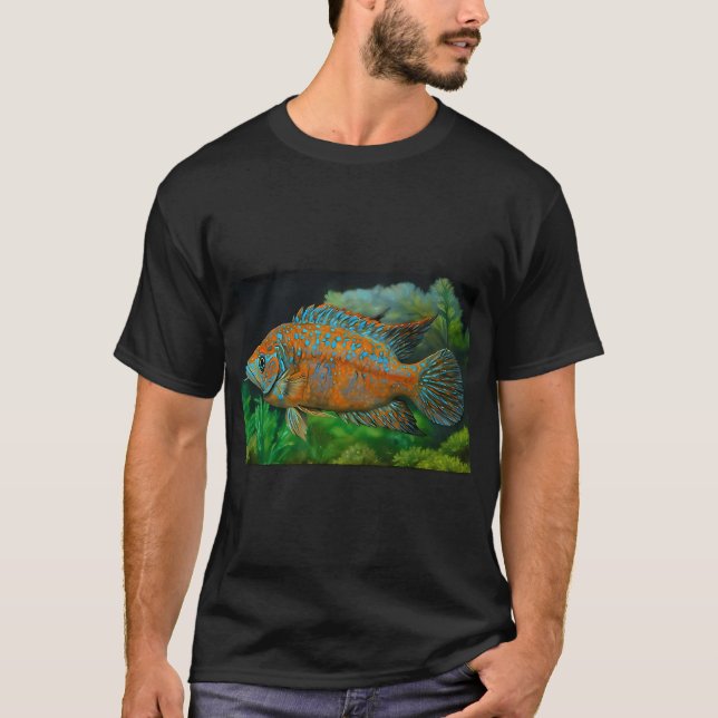 T-shirt Cichlidé à bord noir (Devant)