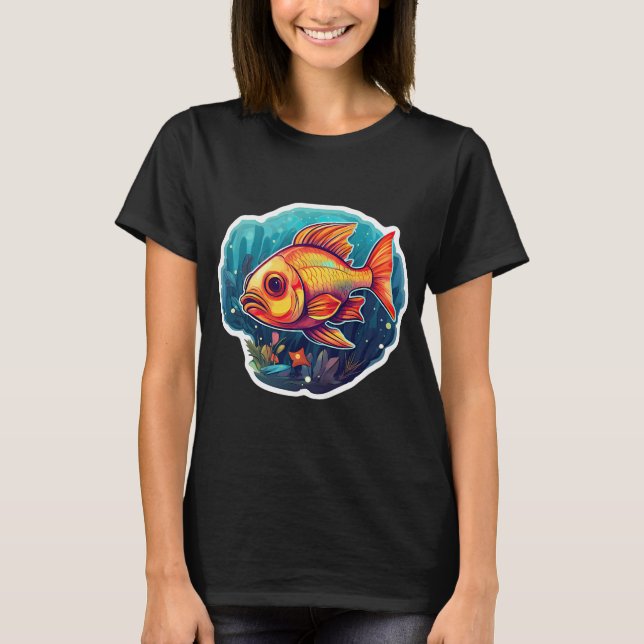 T-shirt Cichlidé nain à ventre rouge (Devant)