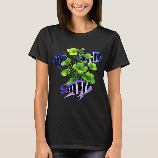 T-shirt Cichlidés Frontosa Poisson d'aquarium d'eau douce  (Devant)
