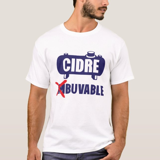 T-shirt cidre citerne buvable alcool humour (Devant)