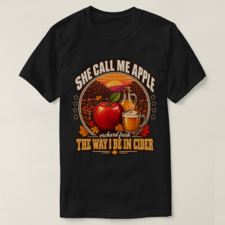 T-shirt Cidre de Pomme Elle M'appelle Pomme Comme Je Suis
