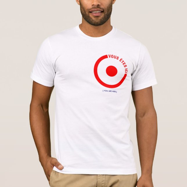 T-shirt CIE DES ÉTES CIE Cercles concentriques rouges homm (Devant)