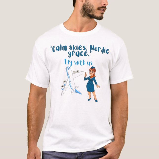 T-shirt "Ciel calme, grâce nordique." Conception pour tous (Devant)
