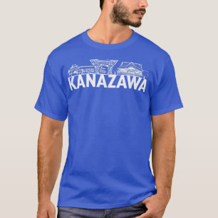 T-shirt Ciel de la ville de Kanazawa Japon Silhouette Cont