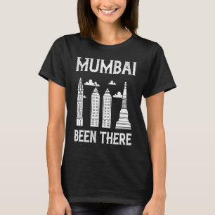 T-shirt Ciel de la ville de Mumbai Inde carte de voyage