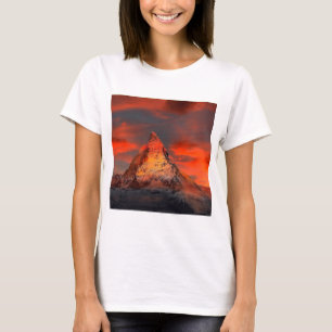 T-shirt Ciel de rouge de la Suisse Matterhorn Zermatt de