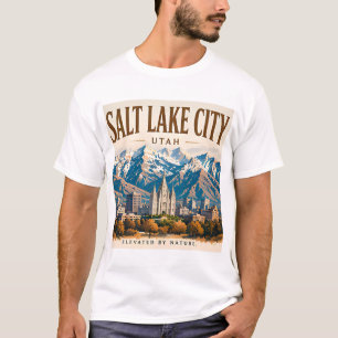 T-shirt Ciel de Salt Lake City sur les montagnes