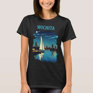 T-shirt Ciel de Wichita Kansas Bleu Voyage